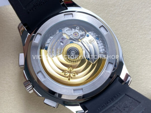 3K Factory Patek Philippe Aquanaut 5968A-0001 42mm White Gold Black Rubber Strap Arabic Nume (4) 3K Factory Patek Philippe Aquanaut 5968A-0001 42mm White Gold Black Rubber Strap Arabic Numerals Black Dial