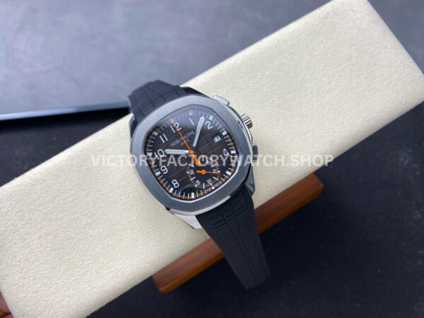 3K Factory Patek Philippe Aquanaut 5968A-0001 42mm White Gold Black Rubber Strap Arabic Nume 3K Factory Patek Philippe Aquanaut 5968A-0001 42mm White Gold Black Rubber Strap Arabic Numerals Black Dial