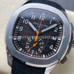 3K Factory Patek Philippe Aquanaut 5968A-0001 42mm White Gold Black Rubber Strap Arabic Nume (7) 3K Factory Patek Philippe Aquanaut 5968A-0001 42mm White Gold Black Rubber Strap Arabic Numerals Black Dial