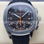 3K Factory Patek Philippe Aquanaut 5968A-0001 42mm White Gold Black Rubber Strap Arabic Nume (8) 3K 5968A black dial black strap Patek Aquanaut