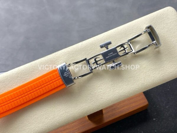 3K Factory Patek Philippe Aquanaut 5968A-001 42mm White Gold Orange Rubber Strap Arabic Numerals Black Dial