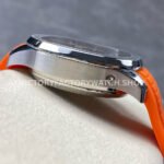 3K Factory Patek Philippe Aquanaut 5968A-001 42mm White Gold Orange Rubber Strap Arabic Numerals Black Dial