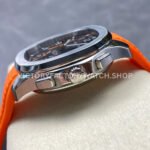 3K Factory Patek Philippe Aquanaut 5968A-001 42mm White Gold Orange Rubber Strap Arabic Numerals Black Dial