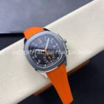 3K Factory Patek Philippe Aquanaut 5968A-001 42mm White Gold Orange Rubber Strap Arabic Numerals Black Dial
