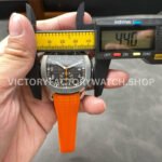 3K Factory Patek Philippe Aquanaut 5968A-001 42mm White Gold Orange Rubber Strap Arabic Numerals Black Dial