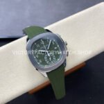 3K Factory Patek Philippe Aquanaut 5968g-010 42mm White Gold Green Rubber Strap Arabic Numerals Green Dial