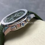3K Factory Patek Philippe Aquanaut 5968g-010 42mm White Gold Green Rubber Strap Arabic Numerals Green Dial