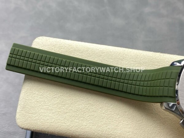 3K Factory Patek Philippe Aquanaut 5968g-010 42mm White Gold Green Rubber Strap Arabic Numerals Green Dial