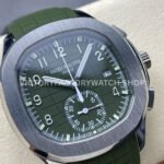3K Factory Patek Philippe Aquanaut 5968g-010 42mm White Gold Green Rubber Strap Arabic Numerals Green Dial