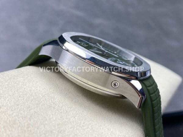 3K Factory Patek Philippe Aquanaut 5968g-010 42mm White Gold Green Rubber Strap Arabic Numerals Green Dial