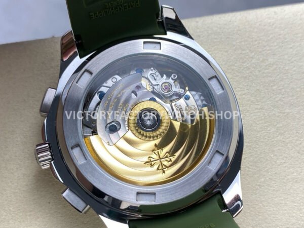 3K Factory Patek Philippe Aquanaut 5968g-010 42mm White Gold Green Rubber Strap Arabic Numerals Green Dial