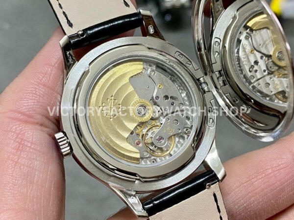 3K Factory Patek Philippe Calatrava 5227G-010 39mm White Gold Leather Strap Black Dial