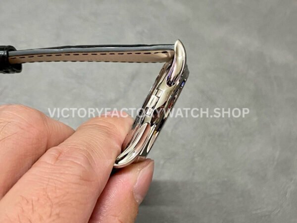 3K Factory Patek Philippe Calatrava 5227G-010 39mm White Gold Leather Strap Black Dial