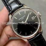 3K Factory Patek Philippe Calatrava 5227G-010 39mm White Gold Leather Strap Black Dial