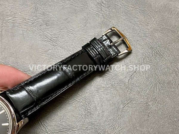 3K Factory Patek Philippe Calatrava 5227G-010 39mm White Gold Leather Strap Black Dial