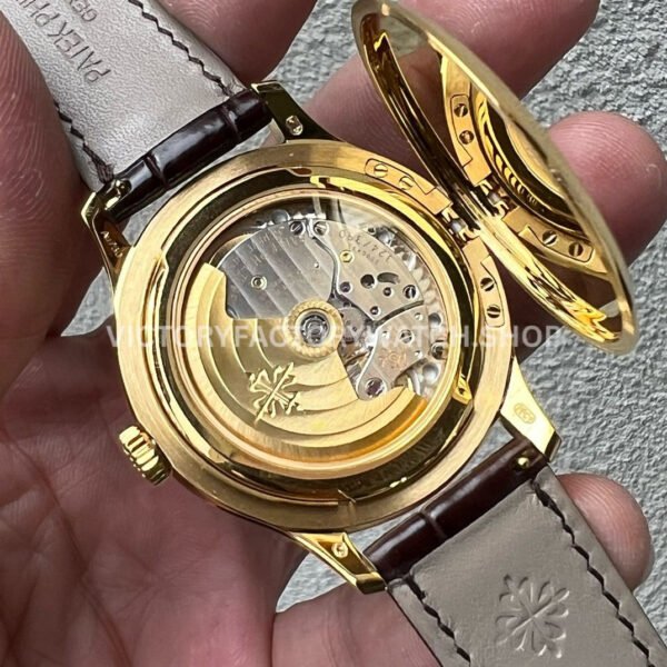 3K Factory Patek Philippe Calatrava 5227R-001 39mm Rose Gold Leather Strap Champagne Dial