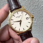 3K Factory Patek Philippe Calatrava 5227R-001 39mm Rose Gold Leather Strap Champagne Dial