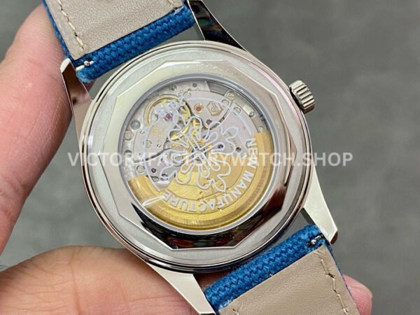 3K Factory Patek Philippe Calatrava 6007A-001 40mm Steel Leather Strap Arabic Numerals Blue Dial
