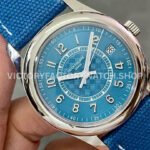 3K Factory Patek Philippe Calatrava 6007A-001 40mm Steel Leather Strap Arabic Numerals Blue Dial