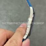 3K Factory Patek Philippe Calatrava 6007A-001 40mm Steel Leather Strap Arabic Numerals Blue Dial