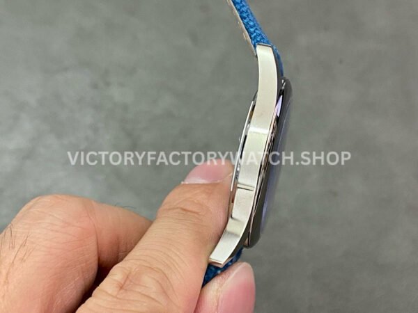 3K Factory Patek Philippe Calatrava 6007A-001 40mm Steel Leather Strap Arabic Numerals Blue Dial