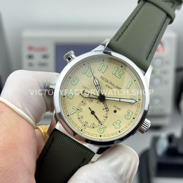 3K Factory Patek Philippe Calatrava Pilot Travel Time 5524G-010 White Gold White Dial (3) 3K Factory Patek Philippe Calatrava Pilot Travel Time 5524G-010 42mm White Gold White Dial