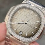 3K Factory Patek Philippe Nautilus 35.2mm 7118-1200A-011 Diamond Bezel Grey Dial