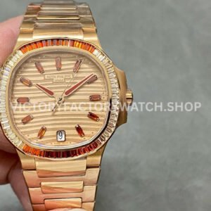 3K 7118 1300R rose gold diamond bezel Nautilus