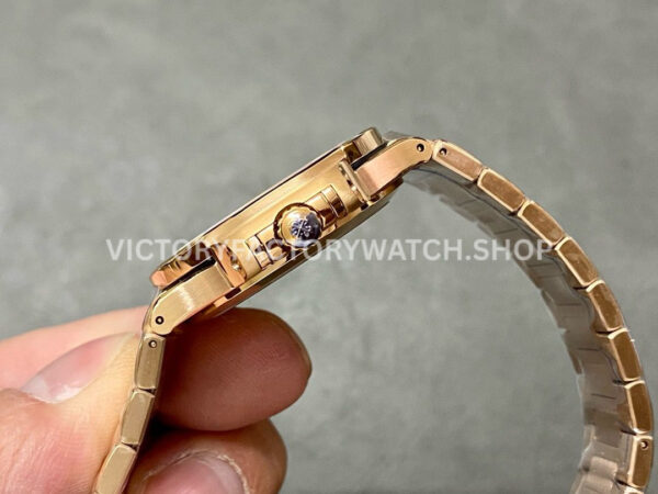 3K Factory Patek Philippe Nautilus 35.2mm 7118-1300R-001 Full Rose Gold Diamond Bezel Rose Gold Dial