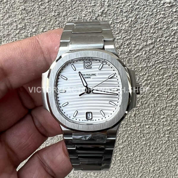 3K Factory Patek Philippe Nautilus 35.2mm 7118-1A-010 White Dial (6) 3K 7118 1A white dial steel Patek Nautilus