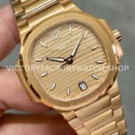 3K Factory Patek Philippe Nautilus 35.2mm 7118-1R-010 Full Rose Gold Rose Gold Dial