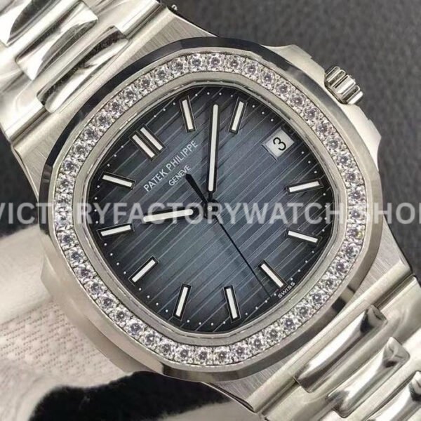 3K Factory Patek Philippe Nautilus 5711-1300A-001 40mm Diamond Bezel Blue Dial
