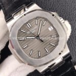 3K Factory Patek Philippe Nautilus 5711G-001 40mm White Gold Leather Dark Gray Dial