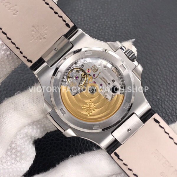 3K Factory Patek Philippe Nautilus 5711G-001 40mm White Gold Leather Dark Gray Dial