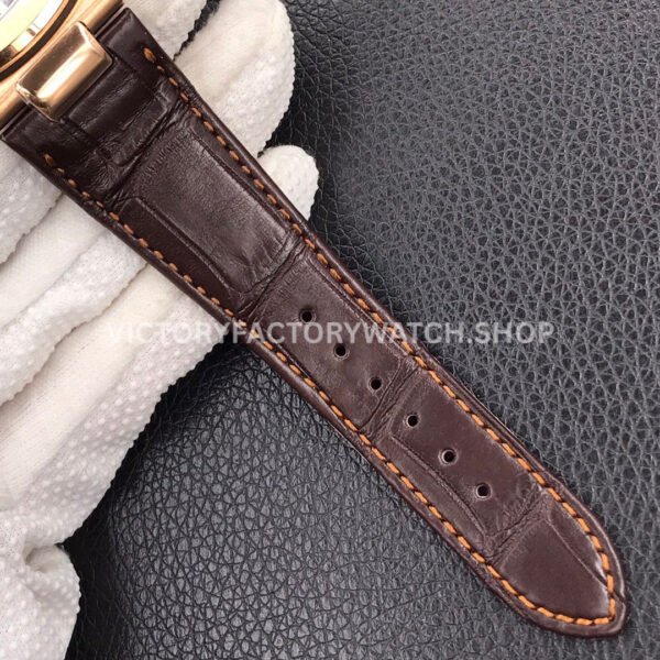 3K Factory Patek Philippe Nautilus 5711R 40mm Rose Gold Leather Dark Gray Dial