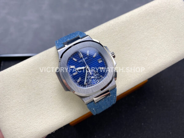 _3K Factory Patek Philippe Nautilus 59761G-001 Calf Skin Strap White Gold Blue Dial - Image 2 3K Factory Patek Philippe Nautilus 3K Factory Patek Philippe Nautilus 5976/1G-001 40.5mm Calf Skin Strap White Gold Blue Dial