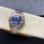 3K Factory Patek Philippe Nautilus 5980-1AR-001 40.5mm Half Rose Gold Blue Dial