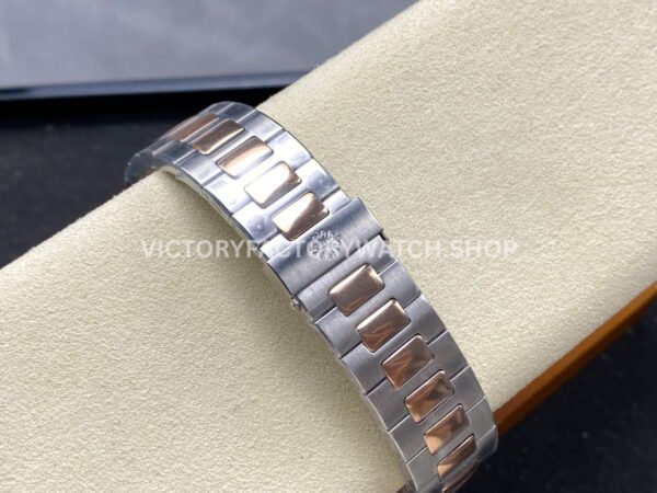 3K Factory Patek Philippe Nautilus 5980-1AR-001 40.5mm Half Rose Gold Blue Dial