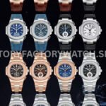 3K Factory Patek Philippe Nautilus 5980-1AR-001 40.5mm Half Rose Gold Blue Dial