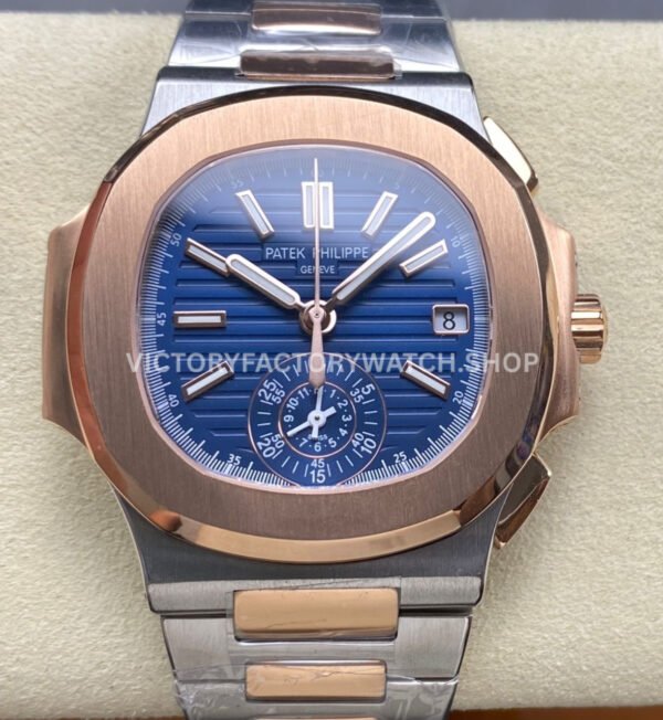 3K 5980 1AR blue dial two tone Nautilus
