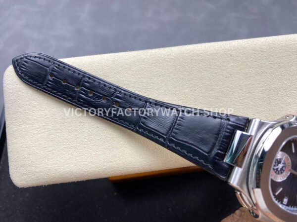 3K Factory Patek Philippe Nautilus 59801A-001 40.5mm Leather Strap Blue Dial (2) 3K Factory Patek Philippe Nautilus 5980/1A-001 40.5mm Leather Strap Blue Dial