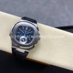 3K Factory Patek Philippe Nautilus 59801A-001 40.5mm Leather Strap Blue Dial (3) 3K Factory Patek Philippe Nautilus 5980/1A-001 40.5mm Leather Strap Blue Dial