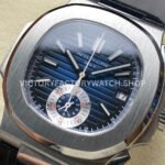 3K Factory Patek Philippe Nautilus 59801A-001 40.5mm Leather Strap Blue Dial (7) 3K Factory Patek Philippe Nautilus 5980/1A-001 40.5mm Leather Strap Blue Dial