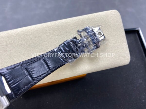 3K Factory Patek Philippe Nautilus 59801A-001 40.5mm Leather Strap Blue Dial (9) 3K Factory Patek Philippe Nautilus 5980/1A-001 40.5mm Leather Strap Blue Dial