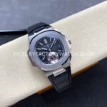 3K Factory Patek Philippe Nautilus 59801A-014 40.5mm Leather Strap Black Dial (3) 3K Factory Patek Philippe Nautilus 5980/1A-014 40.5mm Leather Strap Black Dial