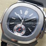 3K Factory Patek Philippe Nautilus 59801A-014 40.5mm Leather Strap Black Dial (7) 3K Factory Patek Philippe Nautilus 5980/1A-014 40.5mm Leather Strap Black Dial