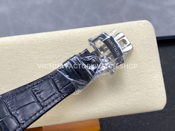 3K Factory Patek Philippe Nautilus 59801A-014 40.5mm Leather Strap Black Dial (9) 3K Factory Patek Philippe Nautilus 5980/1A-014 40.5mm Leather Strap Black Dial
