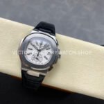 3K Factory Patek Philippe Nautilus 59801A-019 40.5mm Leather Strap White Dial (6) 3K Factory Patek Philippe Nautilus 5980/1A-019 40.5mm Leather Strap White Dial
