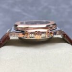 3K Factory Patek Philippe Nautilus 5980/1AR-0001 40.5mm Leather Strap Half Rose Gold Blue Dial