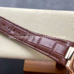3K Factory Patek Philippe Nautilus 5980/1R-001 40.5mm Leather Strap Rose Gold Black Dial